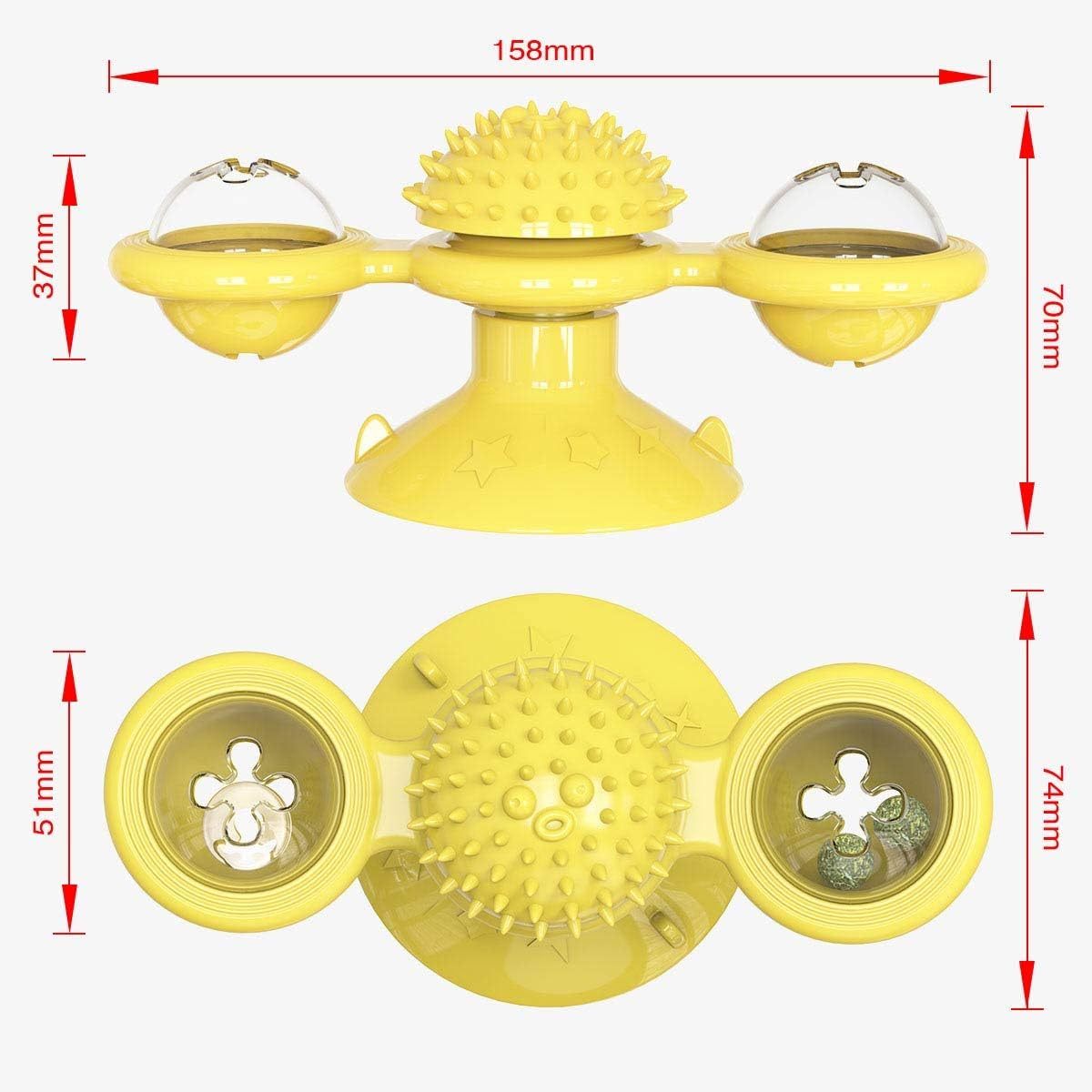 Catnip Carousel With LED Light & Suction Cup