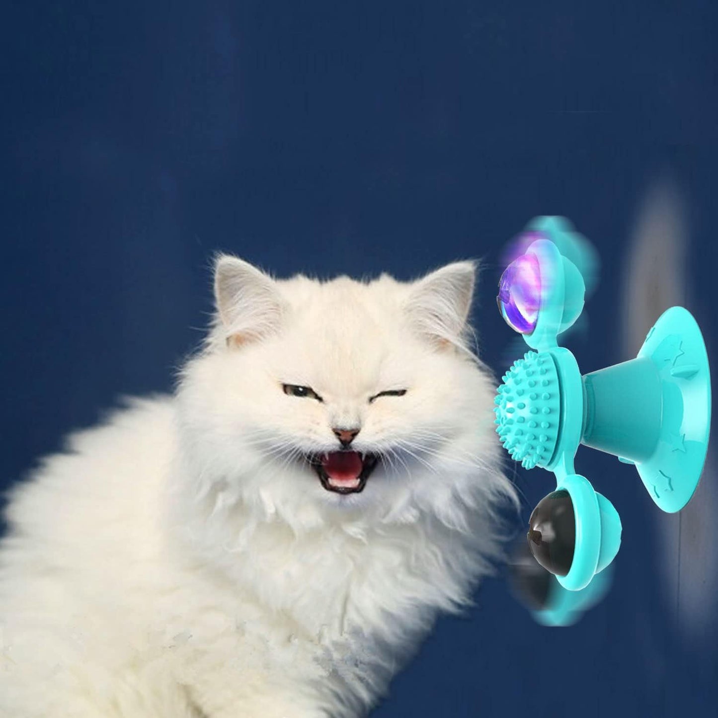Catnip Carousel With LED Light & Suction Cup