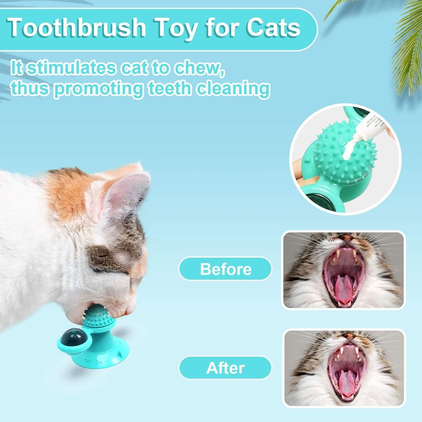 Catnip Carousel With LED Light & Suction Cup