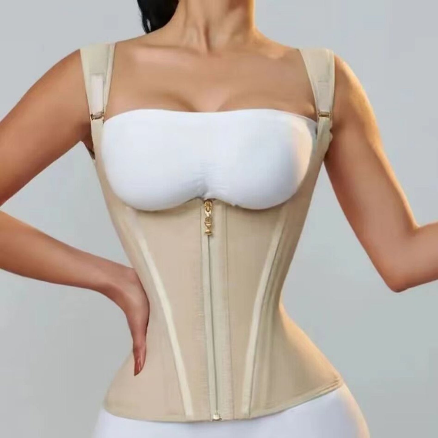 Zip & Breasted Body Shaper Tank Top