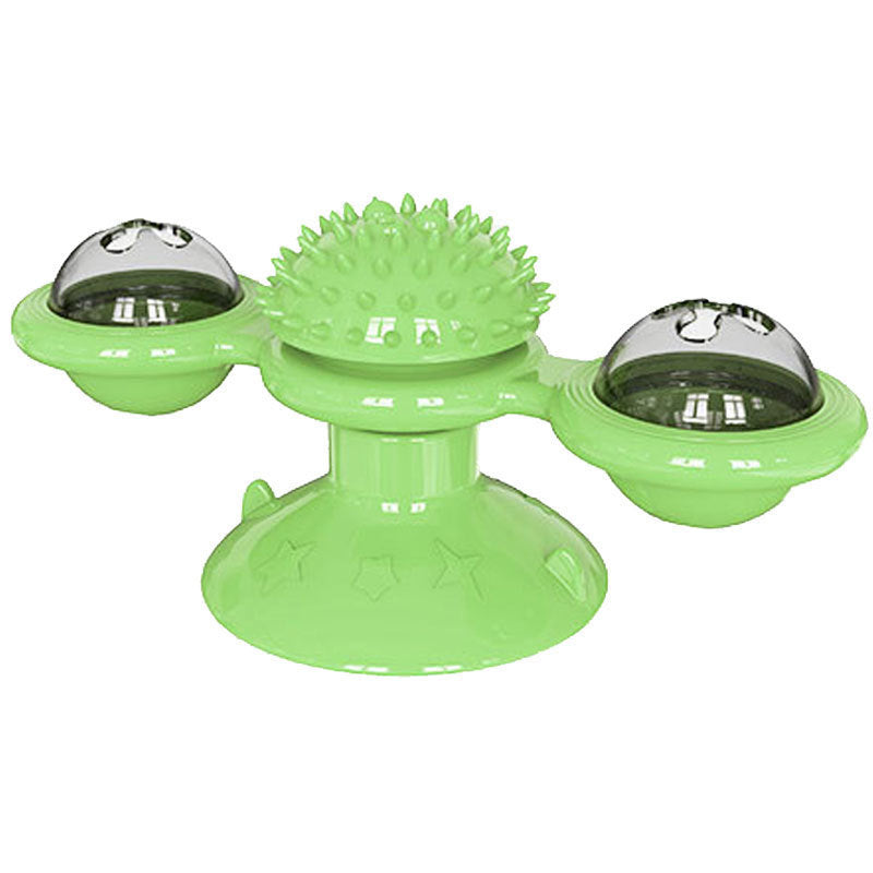 Catnip Carousel With LED Light & Suction Cup