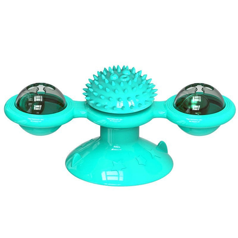 Catnip Carousel With LED Light & Suction Cup