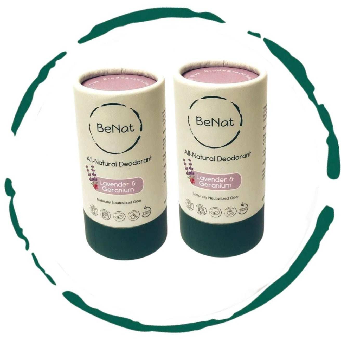 All-Natural Plastic-Free Deodorant - 2-Pack