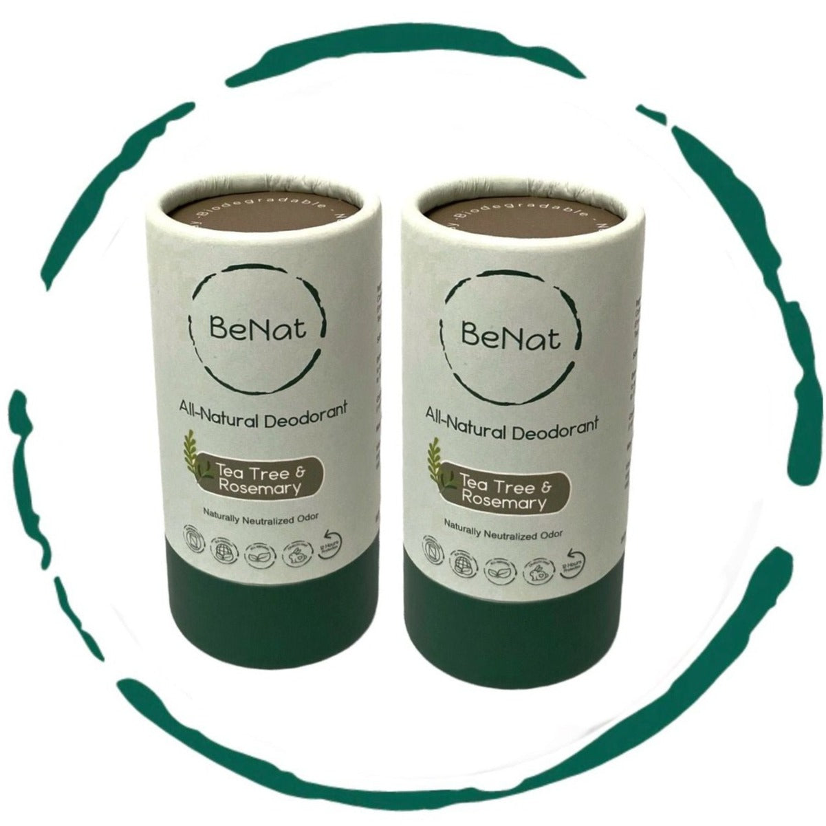 All-Natural Plastic-Free Deodorant - 2-Pack