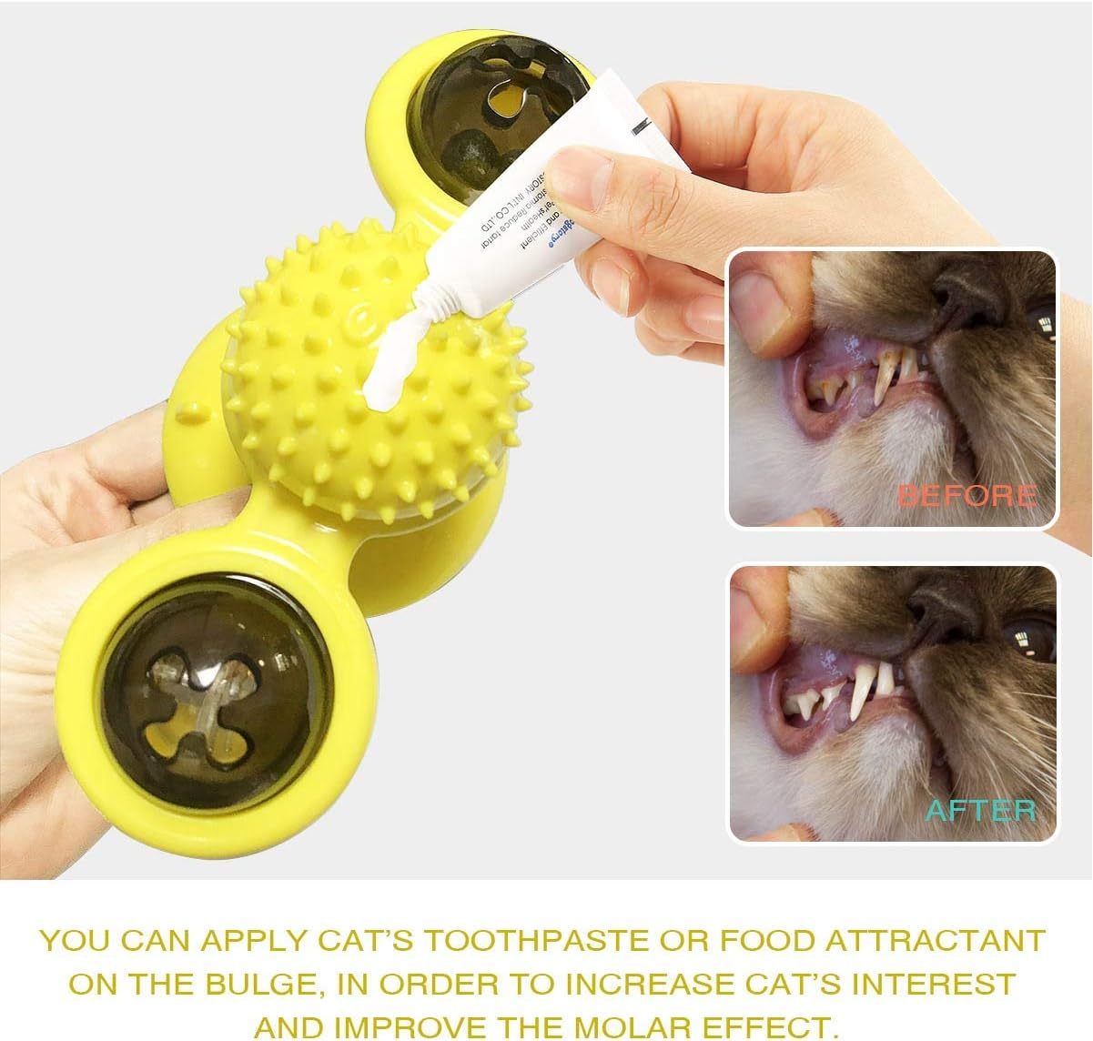 Catnip Carousel With LED Light & Suction Cup