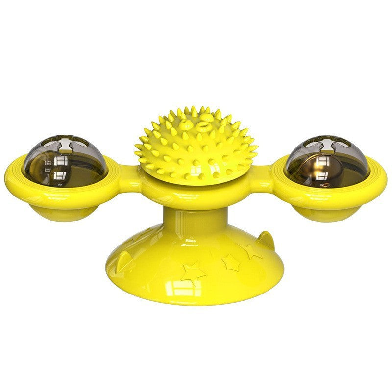 Catnip Carousel With LED Light & Suction Cup