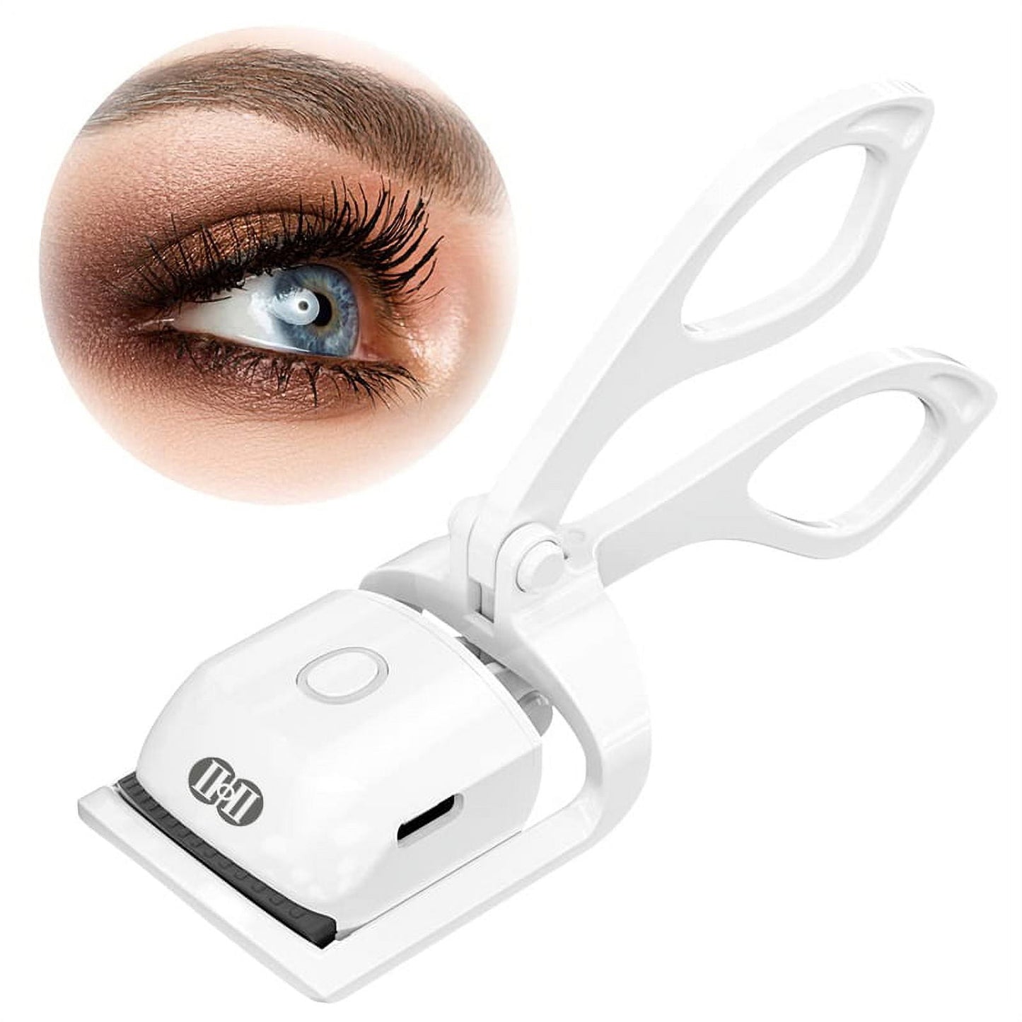 Rechargeable Heated Eyelash Curler – Effortless, Long-Lasting Curls for Natural Lashes – Quick Pre-Heat Handheld Design