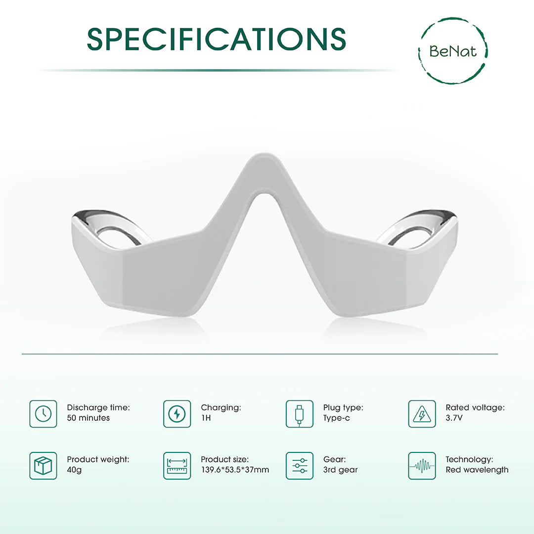 Under-Eye Red Light Therapy Rejuvenation and Relaxation Device