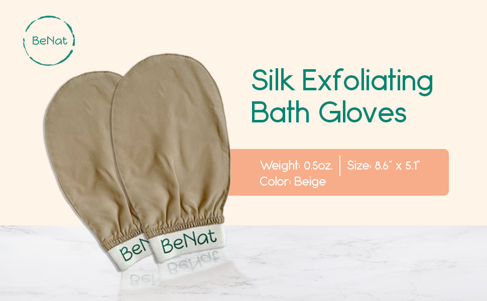 Silk Exfoliating Bath Gloves for Luxurious Skin Care