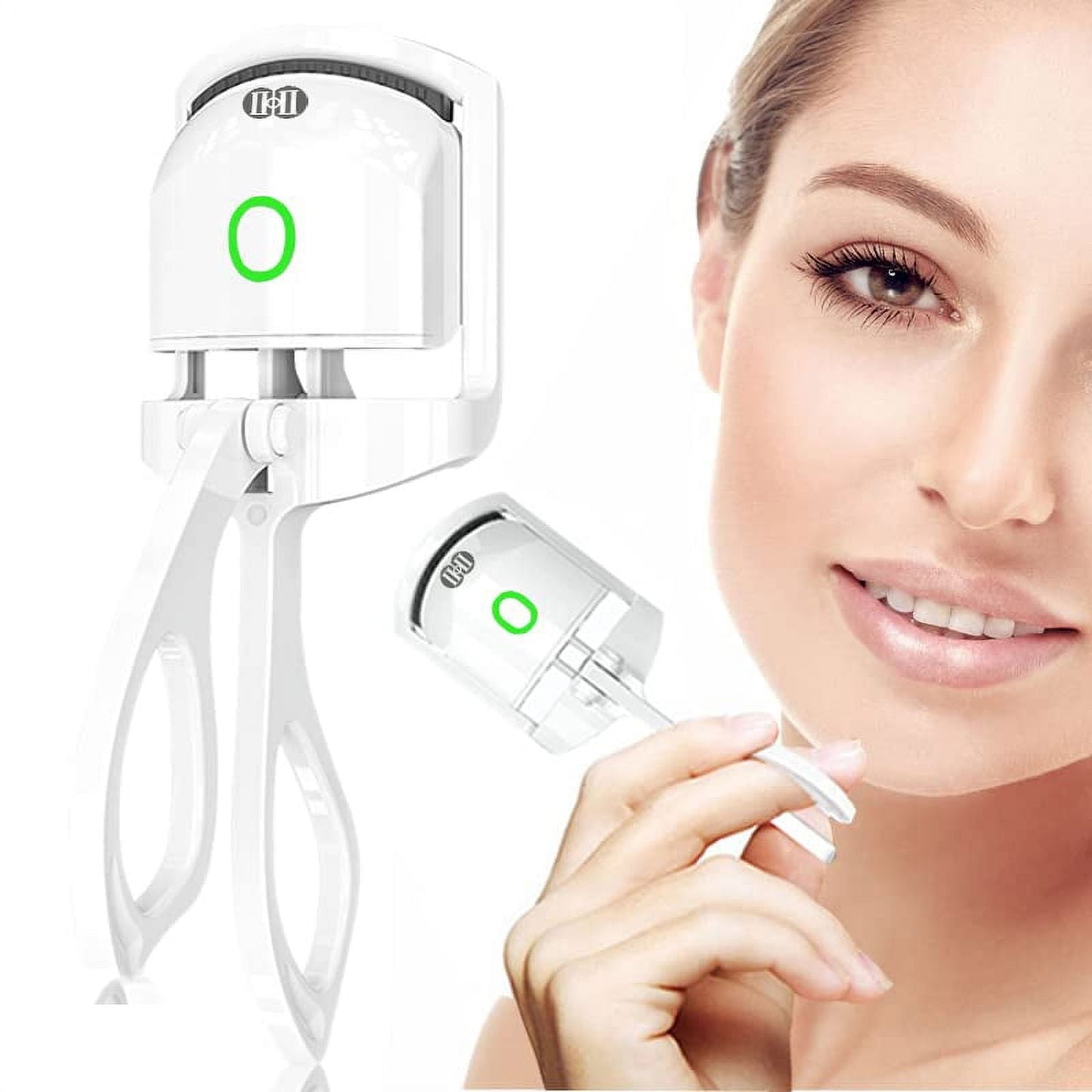 Rechargeable Heated Eyelash Curler – Effortless, Long-Lasting Curls for Natural Lashes – Quick Pre-Heat Handheld Design