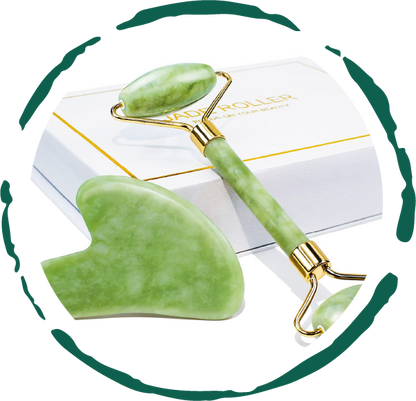 Jade Roller and Gua Sha Set in Elegant Gift Box