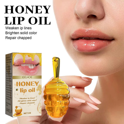 Honey Infused Lip Oil and Beeswax Balm for Long-Lasting Moisturization and Care Organic Cosmetic