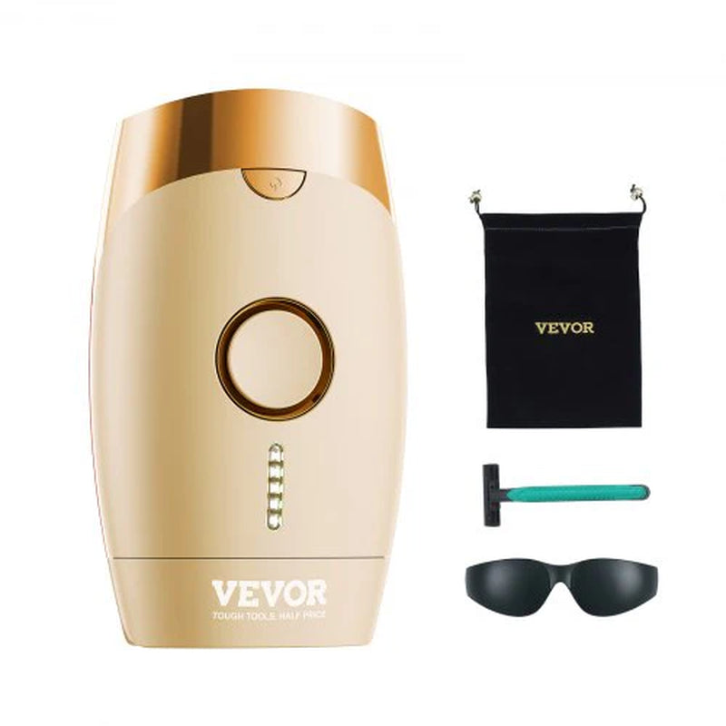 VEVOR IPL Hair Removal Device - At-Home Permanent Solution for Smooth Skin with Auto/Manual Modes & 5 Adjustable Intensities for All Body Areas