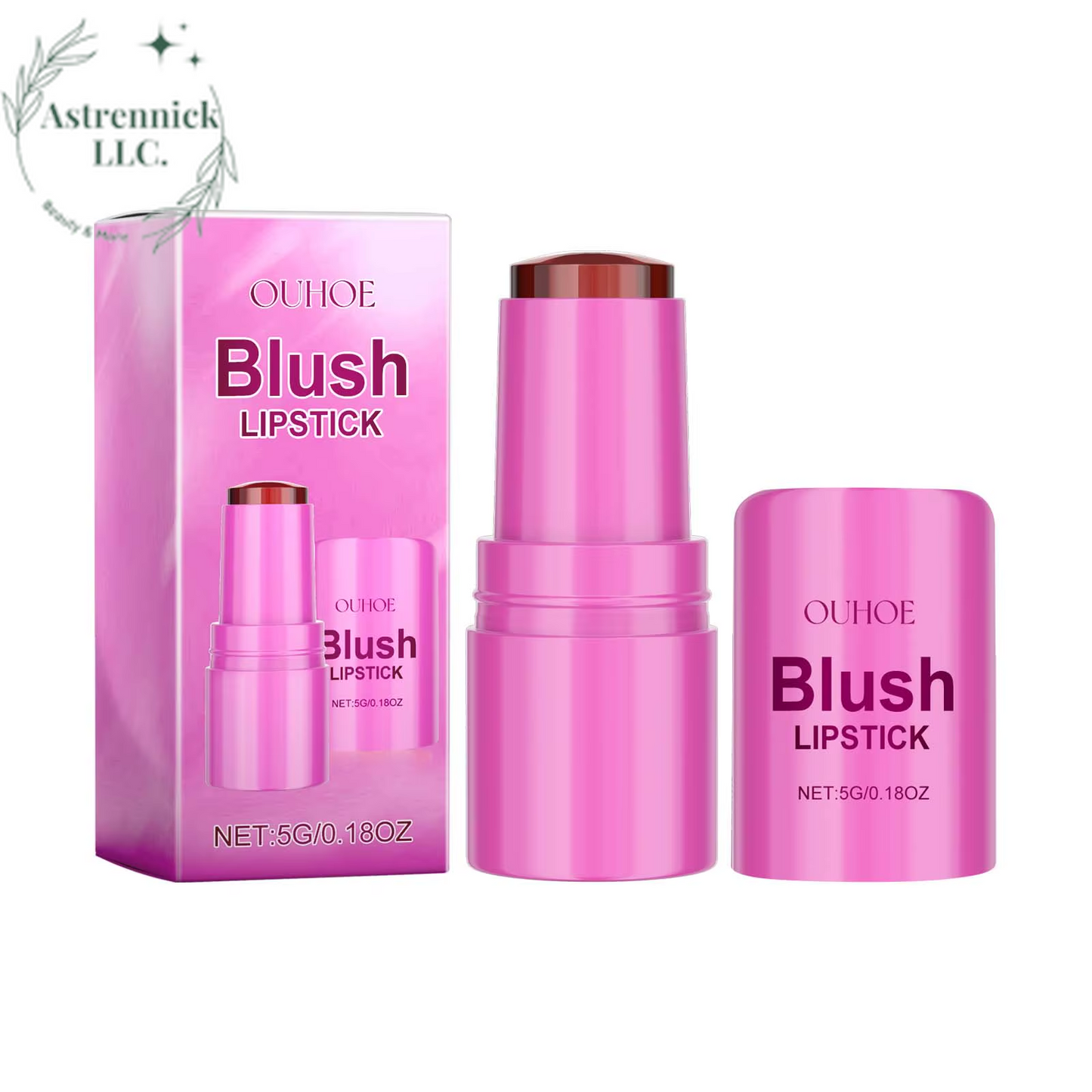 Moisturizing Blush Lipstick with Elastic Jelly Texture - Cooling Water Tint and Sheer Lip and Cheek Stain for a Flawless Finish