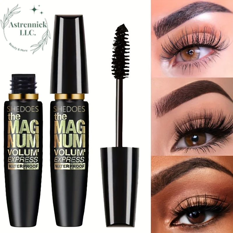 4D Waterproof Mascara for Thickening, Lengthening, and Curling with Liquid Fiber Technology