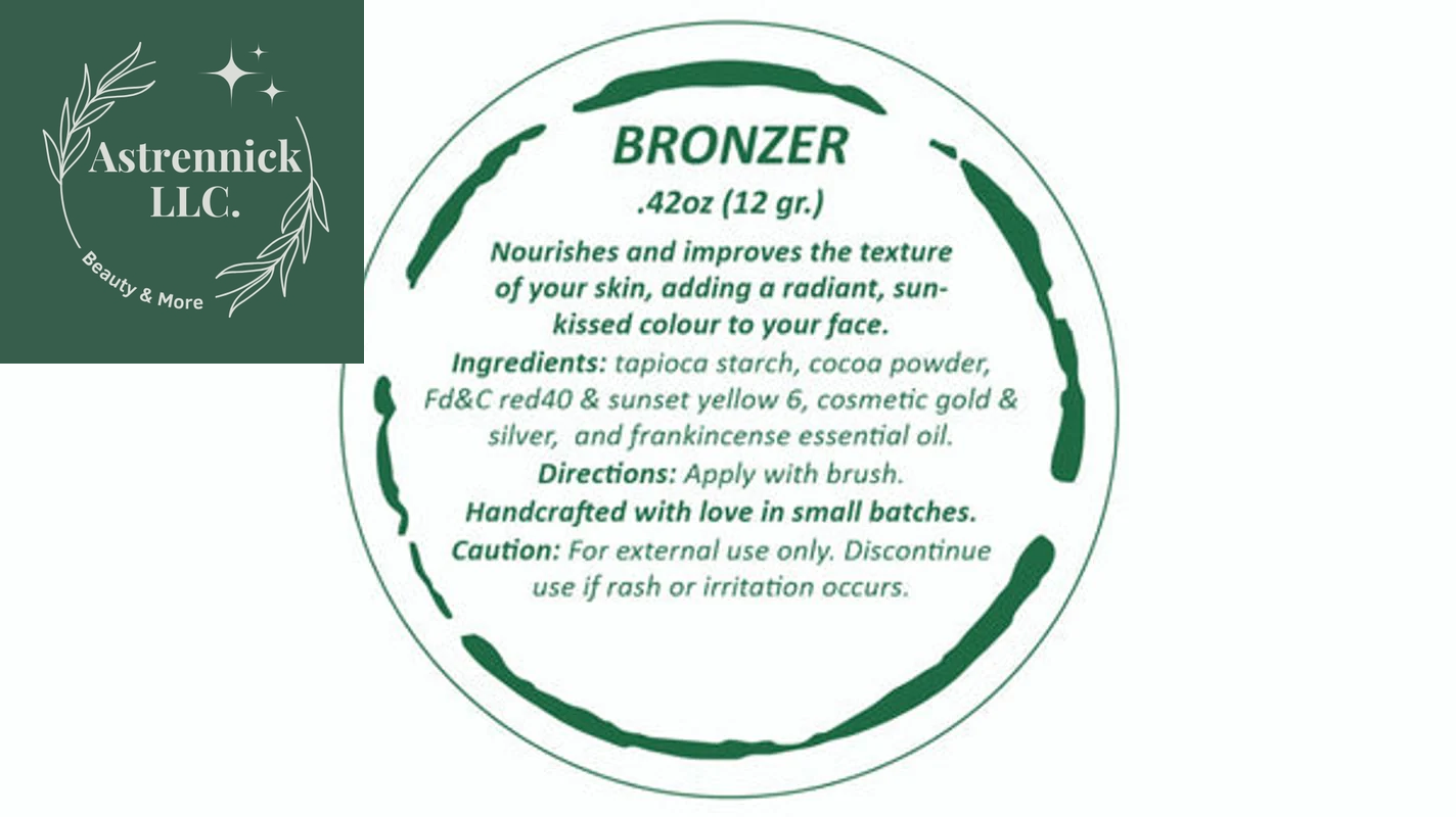 Eco-Friendly All-Natural Loose Bronzer Powder