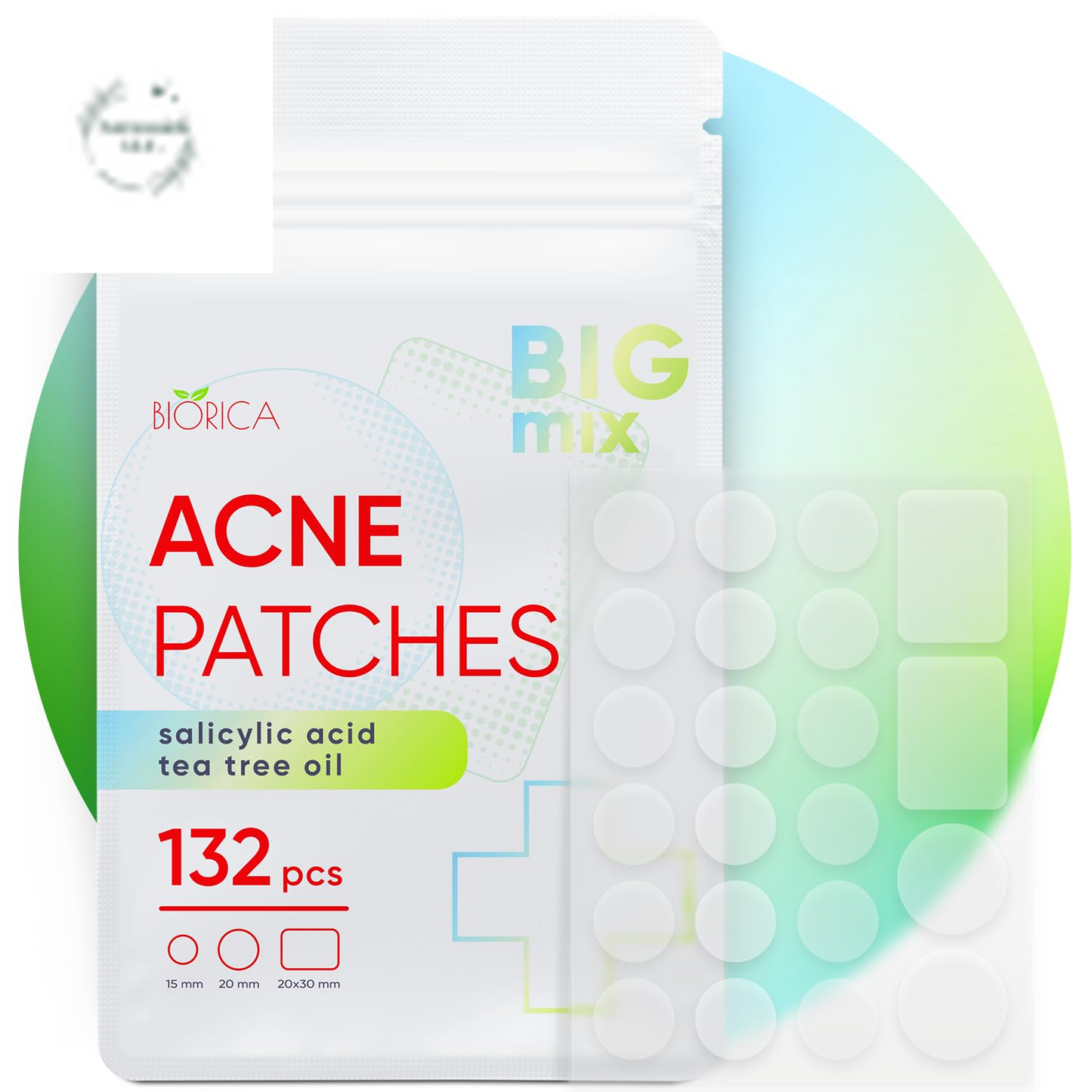 Tea Tree Oil Hydrocolloid Acne Patches - 216 Count Blemish Treatment Stickers