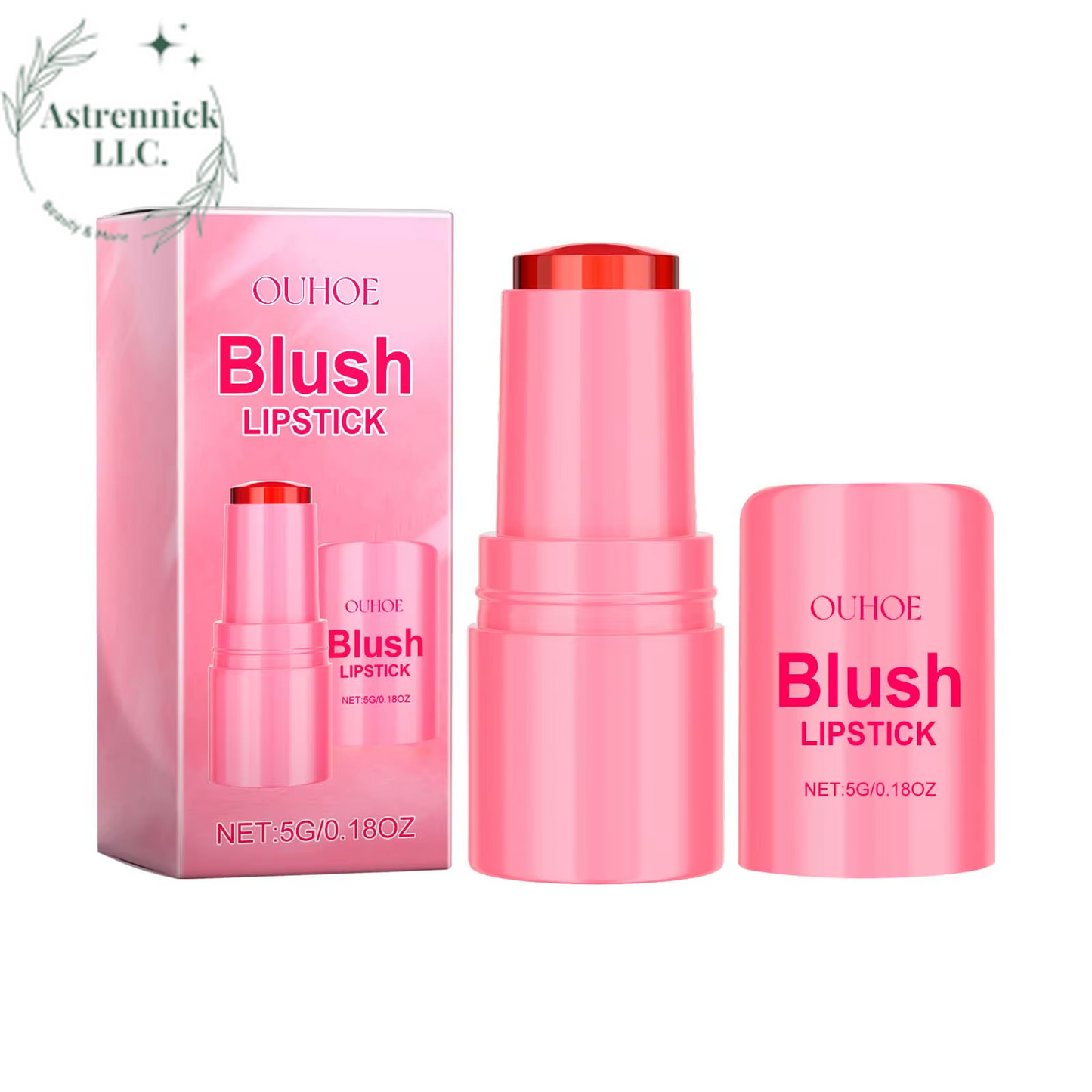 Moisturizing Blush Lipstick with Elastic Jelly Texture - Cooling Water Tint and Sheer Lip and Cheek Stain for a Flawless Finish