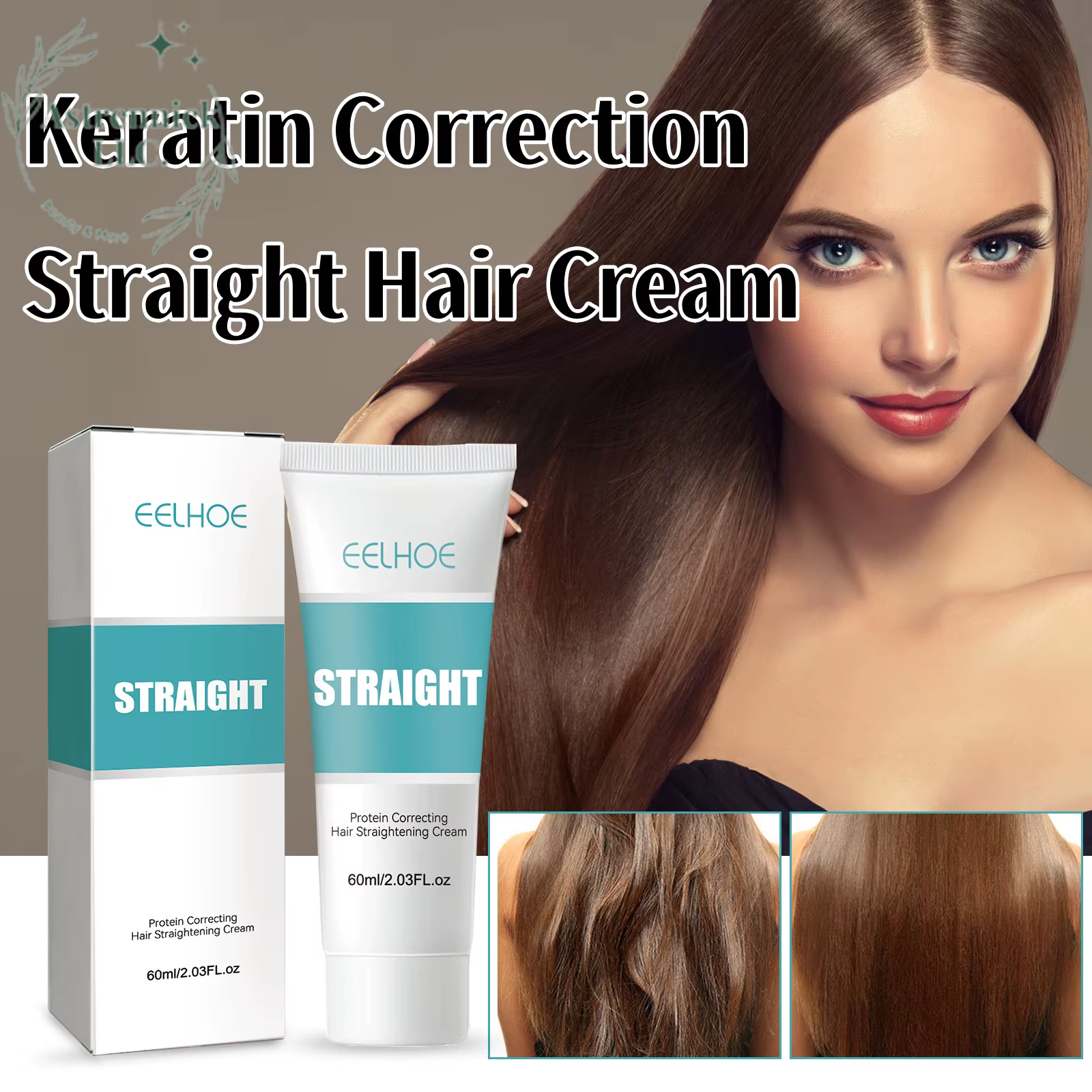 Revitalize Your Hair: Keratin Repair Straightening Cream - Transform Damaged Hair, Enhance Quality, and Banish Frizz