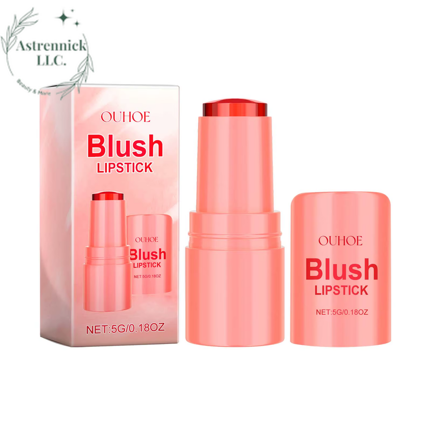 Moisturizing Blush Lipstick with Elastic Jelly Texture - Cooling Water Tint and Sheer Lip and Cheek Stain for a Flawless Finish