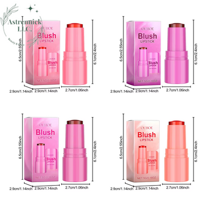 Moisturizing Blush Lipstick with Elastic Jelly Texture - Cooling Water Tint and Sheer Lip and Cheek Stain for a Flawless Finish