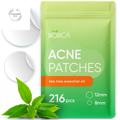 Tea Tree Oil Hydrocolloid Acne Patches - 216 Count Blemish Treatment Stickers