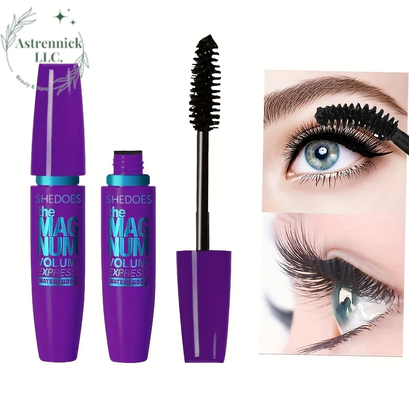 4D Waterproof Mascara for Thickening, Lengthening, and Curling with Liquid Fiber Technology